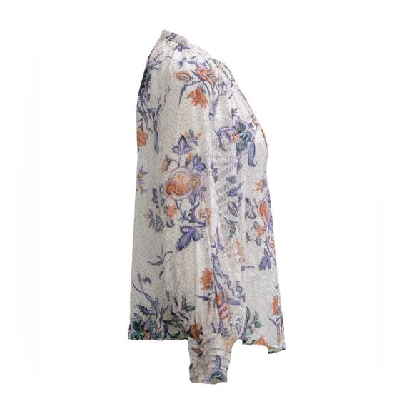 Long Sleeve Silk Toile Top in Snow
Combo
Rebecca Taylor
Color:Snow Combo - Picture 5 of 10